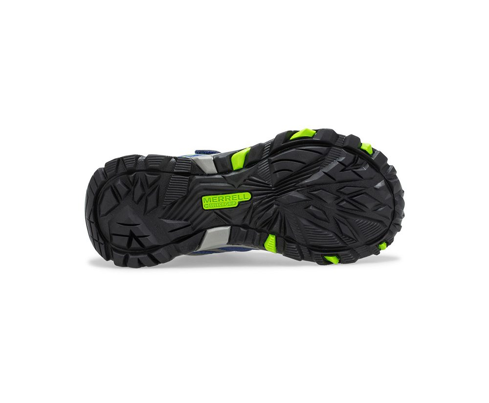 Merrell Hiking Shoes Blue/Green - Trail Quest - Kids 48ONVLBTD
